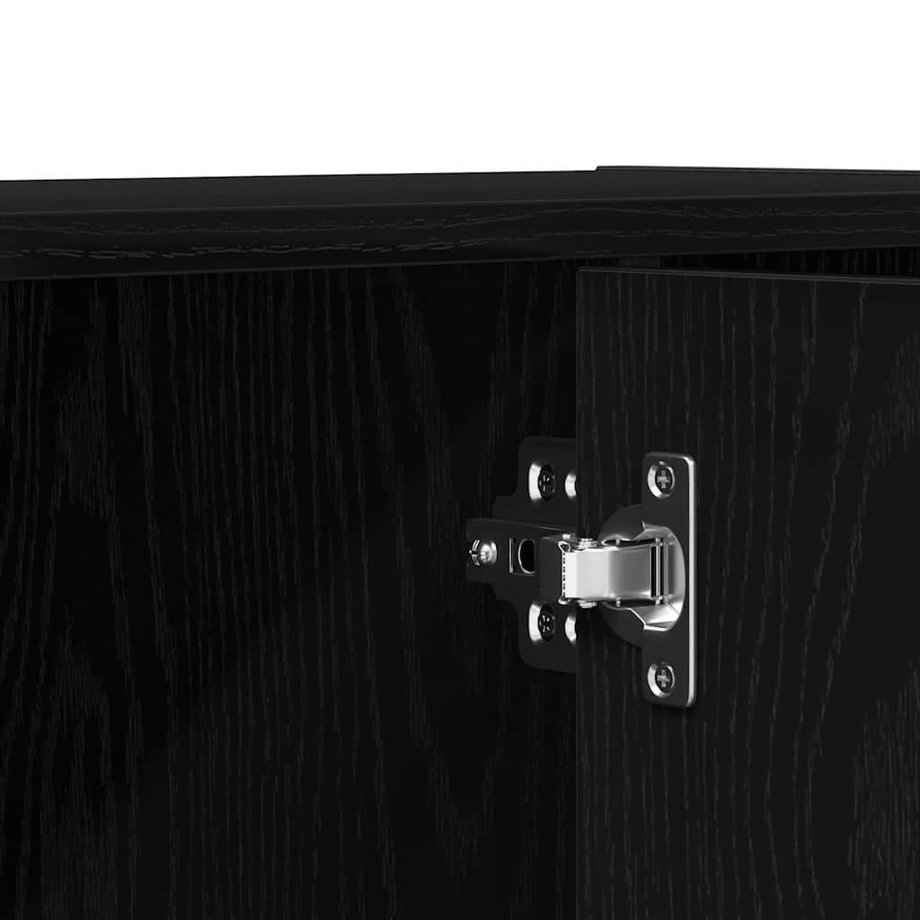 Book Cabinet/Room Divider Black Oak 60.5x30x90cm Engineered Wood